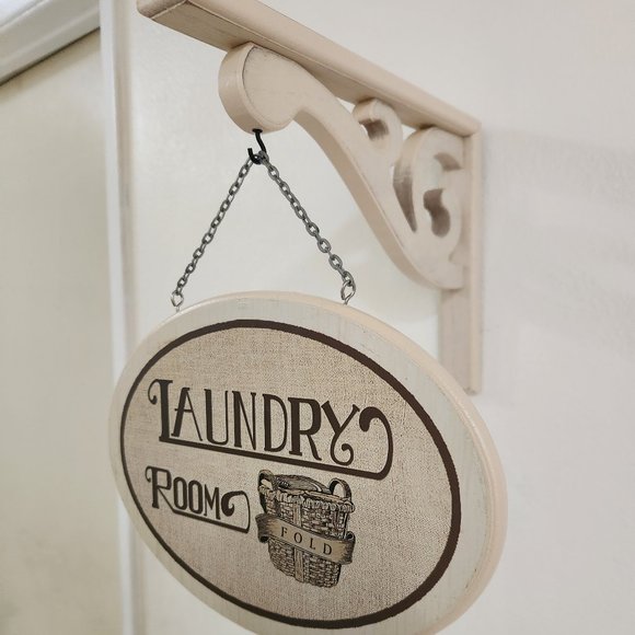 Vintage Laundry Room Wall Hanging Sign, Home Decor
